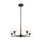 Z-Lite Leila Chandelier, 5-Light, 26 In.W x 10 In.H, Matte Black/White Linen 744-26R-MB - alternate 7
